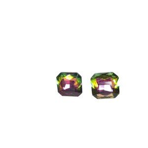 Iridescent Aurora Borealis Crystal Stud Earrings Mystic Rainbow Mermaidcore